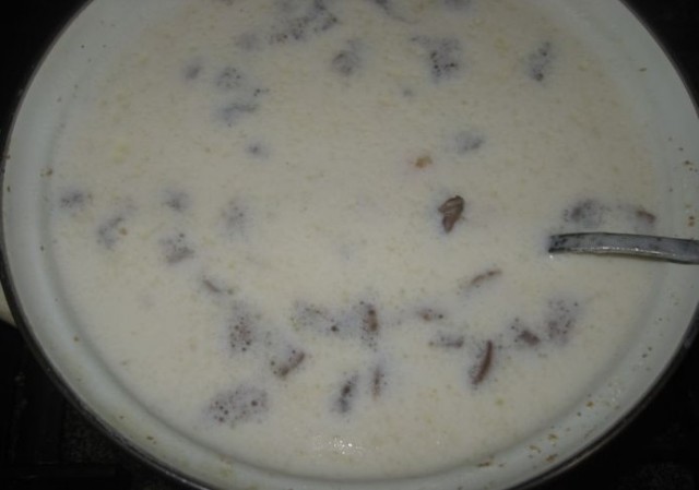 Крем суп из креветок с грибами и сливками, рецепт с фото