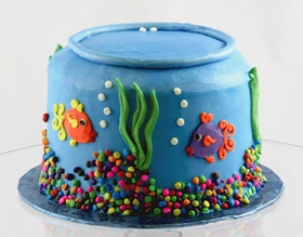 Детский торт в виде аквариума: мастер-класс оригинального торта на День Рождения Детский торт в виде аквариума: мастер-класс оригинального торта на День Рождения