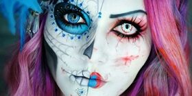 Как накраситься на Хэллоуин: фото и видео макияжа своими руками