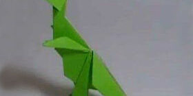 Как сделать динозавра из бумаги видео
