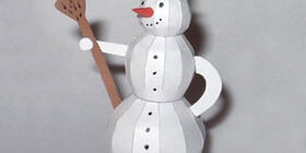 Как сделать снеговика из бумаги