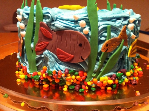 Детский торт в виде аквариума: мастер-класс оригинального торта на День Рождения Детский торт в виде аквариума: мастер-класс оригинального торта на День Рождения