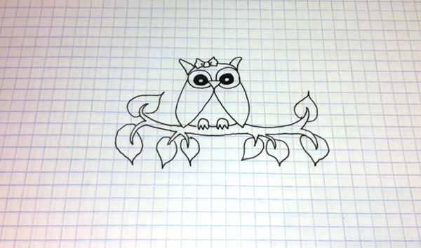 Как нарисовать сову карандашом поэтапно
