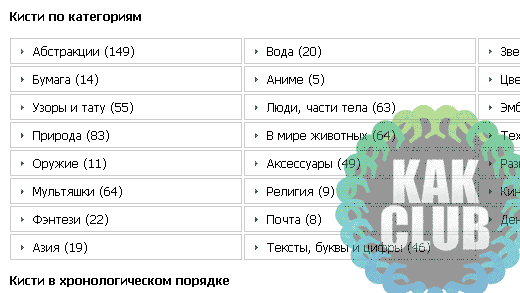 Как установить кисть в фотошоп