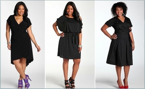 Как выбрать маленькое чёрное платье для полных девушек?