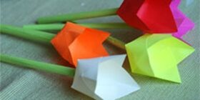 Объемные цветы из бумаги для мамы на 8 марта