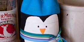 Пингвин из пластиковой бутылки своими руками