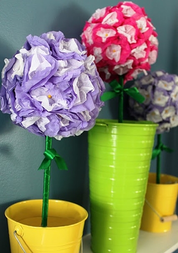 Топиарий из салфеток