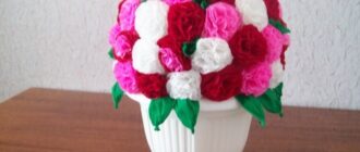 Цветы из салфеток